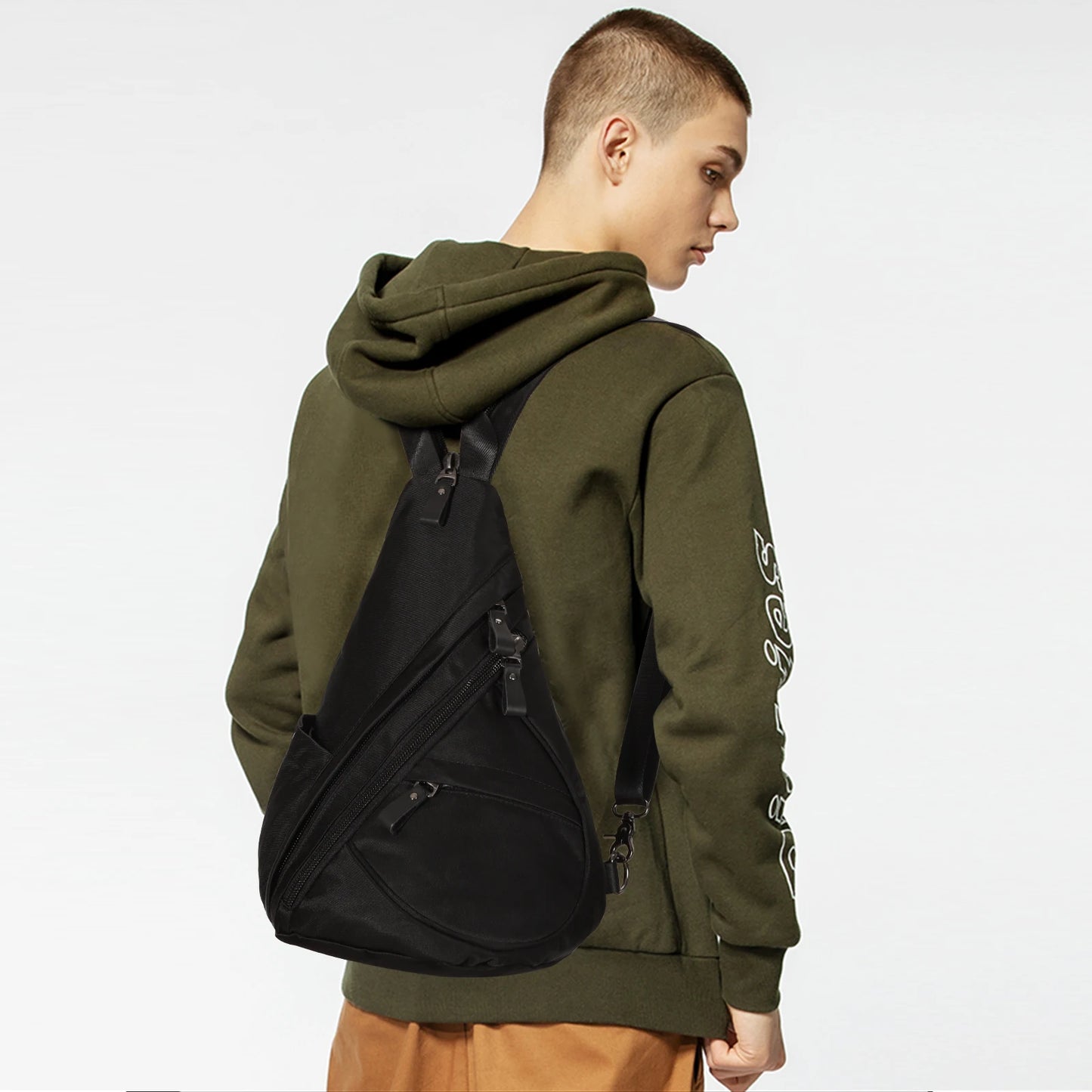 KL928 Nylon Sling Bag - Small Crossbody Backpack Shoulder Casual Daypack Multipurpose Rucksack for Men Women
