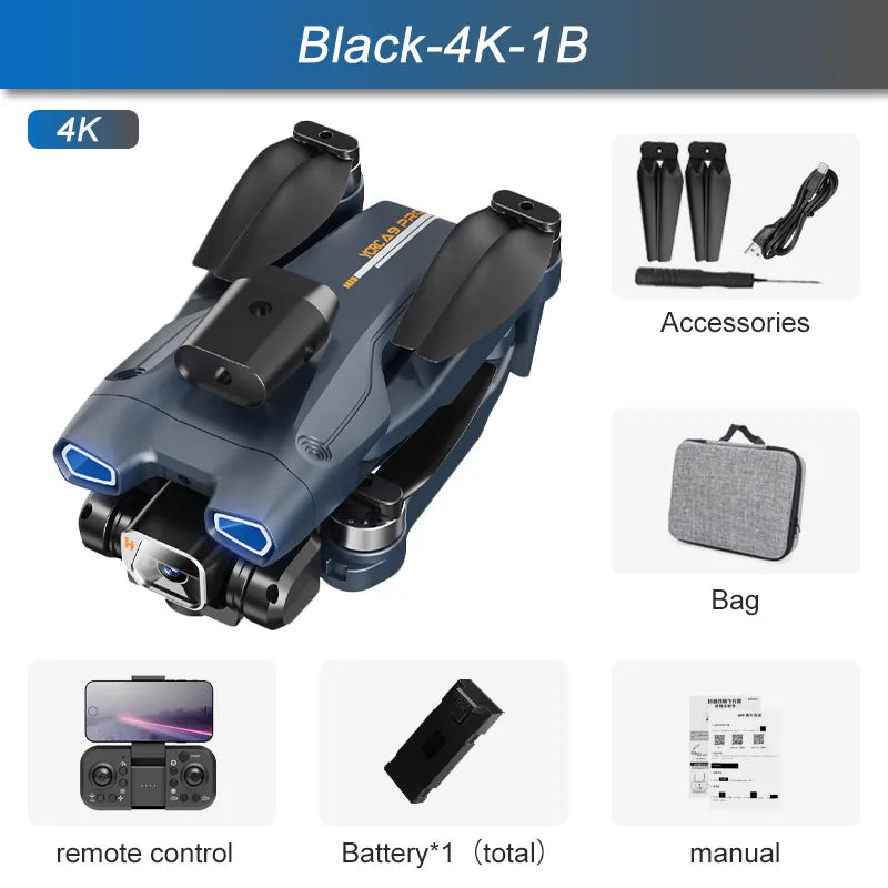 New A9 PRO 4K Drone 5G WIFI FPV 8K HD Camera Helicopter Brushless Foldable Obstacle Avoidance Professional RC Quadcopter Toy 3KM