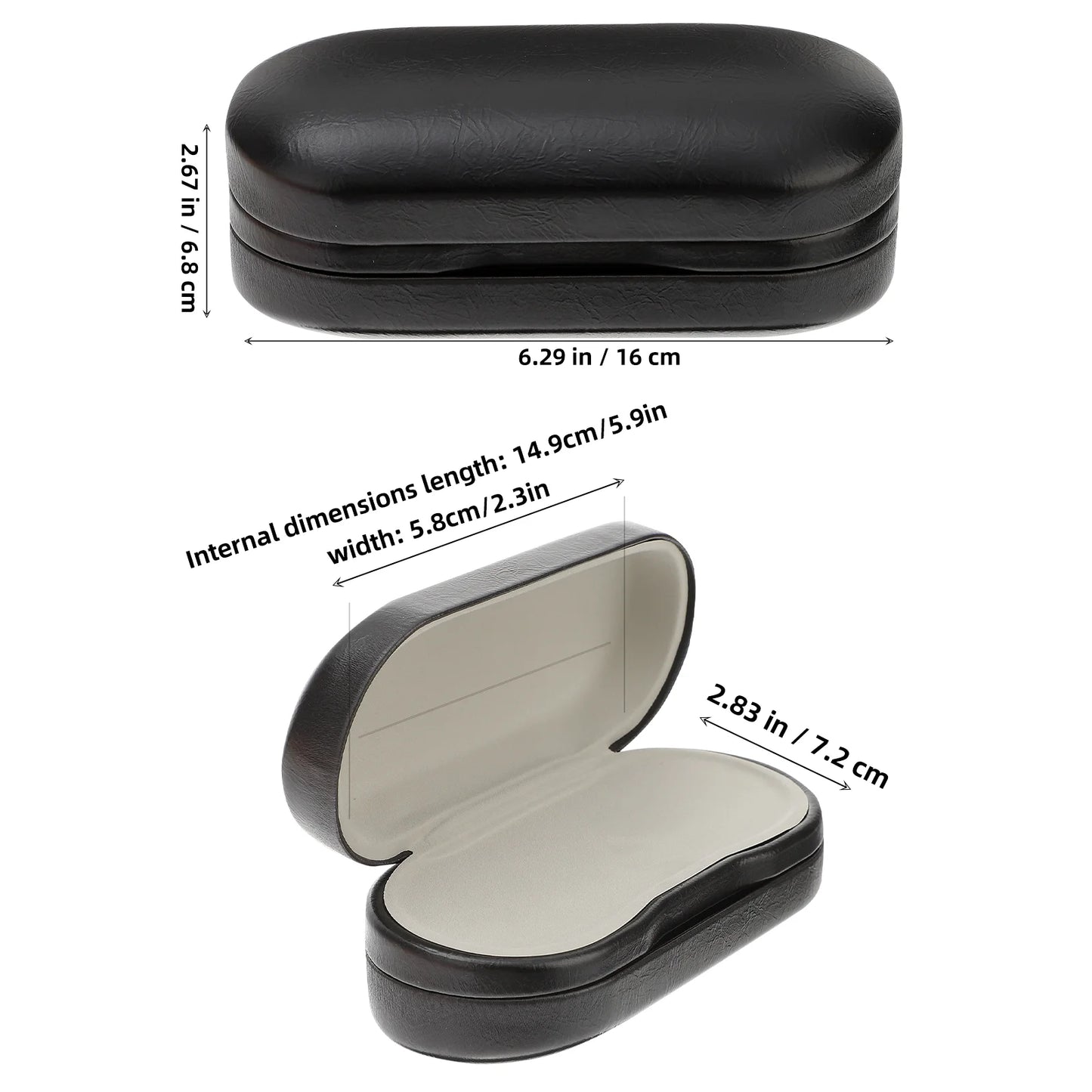Glasses Case Two Eyeglasses for Men Sunglass Premium Materials Cases Double Flocking Cloth Goggles Storage Lightweight