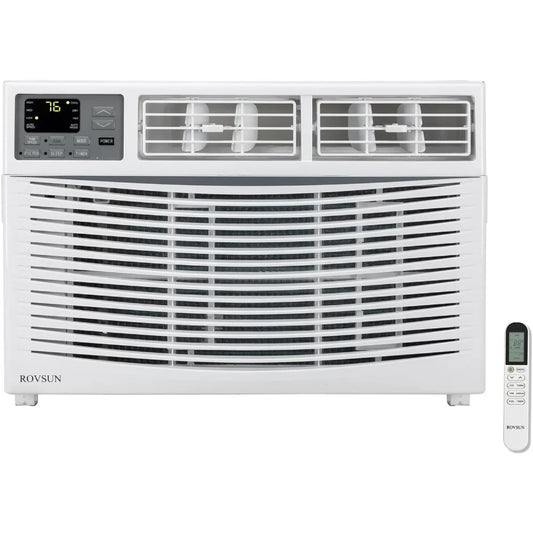 8000 BTU air conditioning window unit with heat, 4-in-1 window air conditioning unit cooler, heater, dehumidifier, and timer