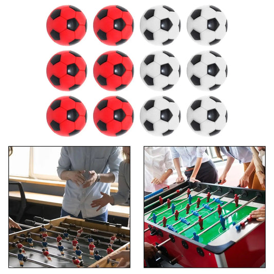 12x Foosball Balls Soccer Table Game Balls for Match Toy Indoor Family Game