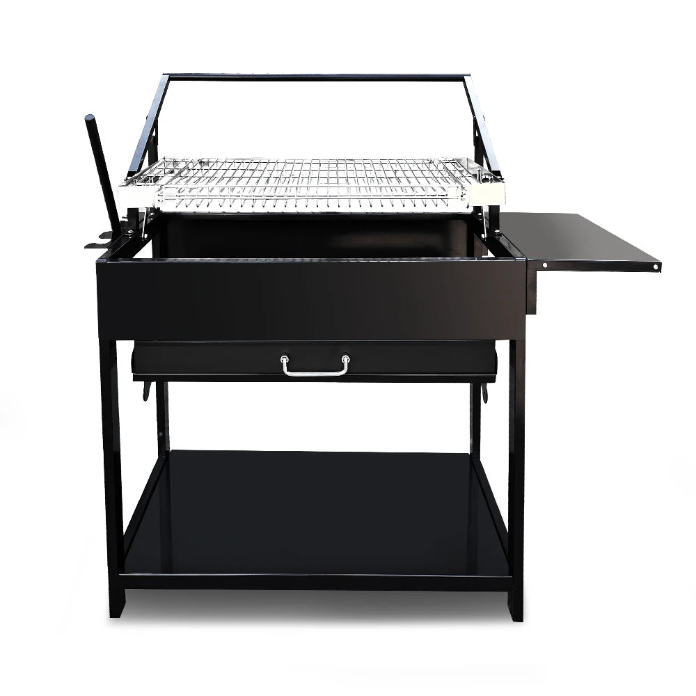 Outdoor Portable Universal Adjustable Folding Stainless Steel Basket Net Rotating Charcoal Flip Meat BBQ Grill