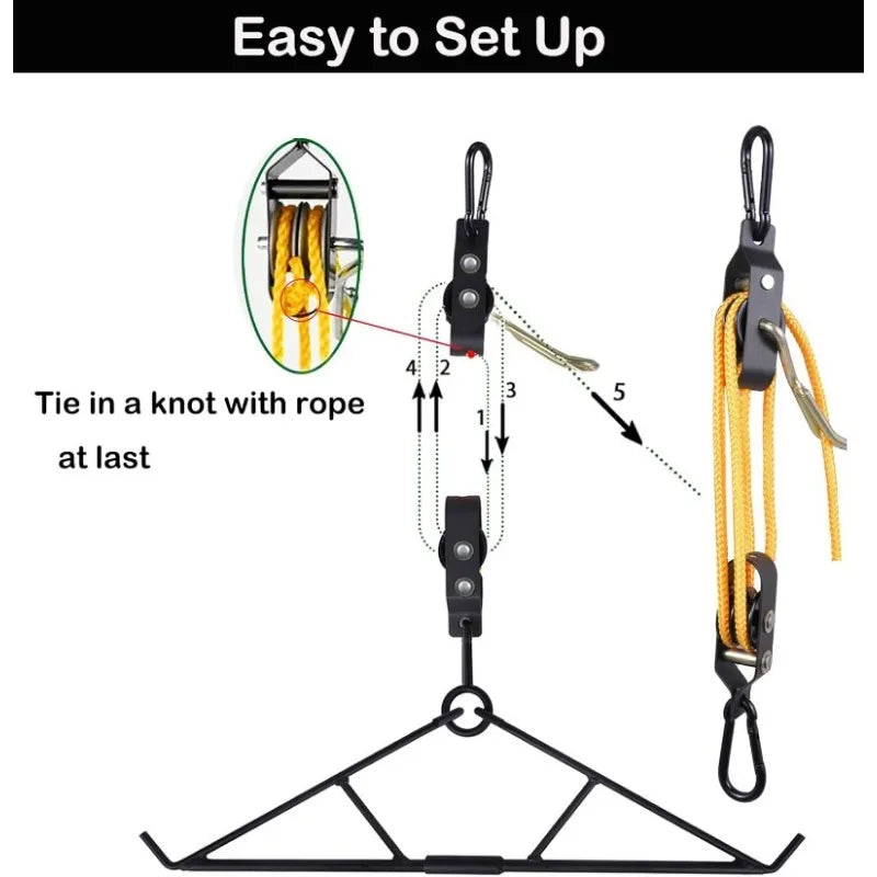 Deer Hunting Gear Deer Hanger Hoist for Skinning Elk Hunting Game Bags Deer Game Hauler Sled Drag Harness Perfect for Hunters