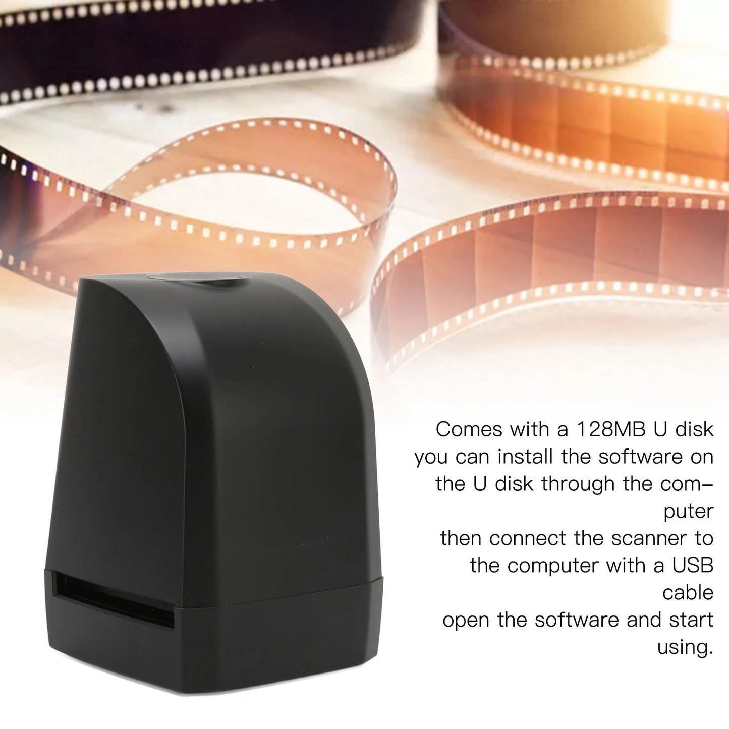 Film Negative Scanner 135mm 35mm Film Negatives Slides Scanner 8MP CMOS Sensor Portable for Windows   7 8 10