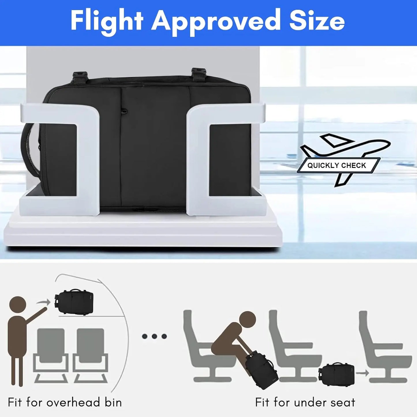 Travel Laptop Backpack for Men Women, Airplane Approved Travel Backpack Suitcase with Usb Charging Port
