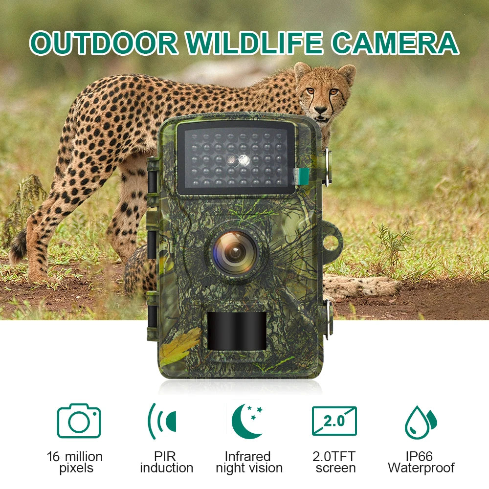 Hunting camera with 32G memory card hunting machine field hunting HD camera suitable for outdoor camping security monitoring