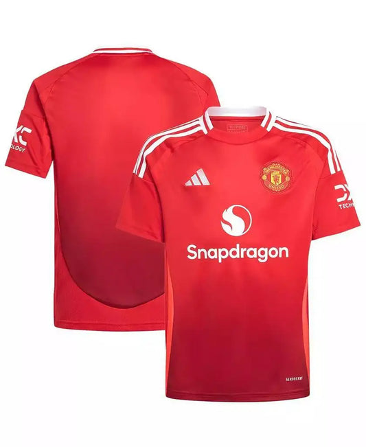 adidas | Big Boys and Girls Red Manchester United 2024/25 Home Replica Jersey