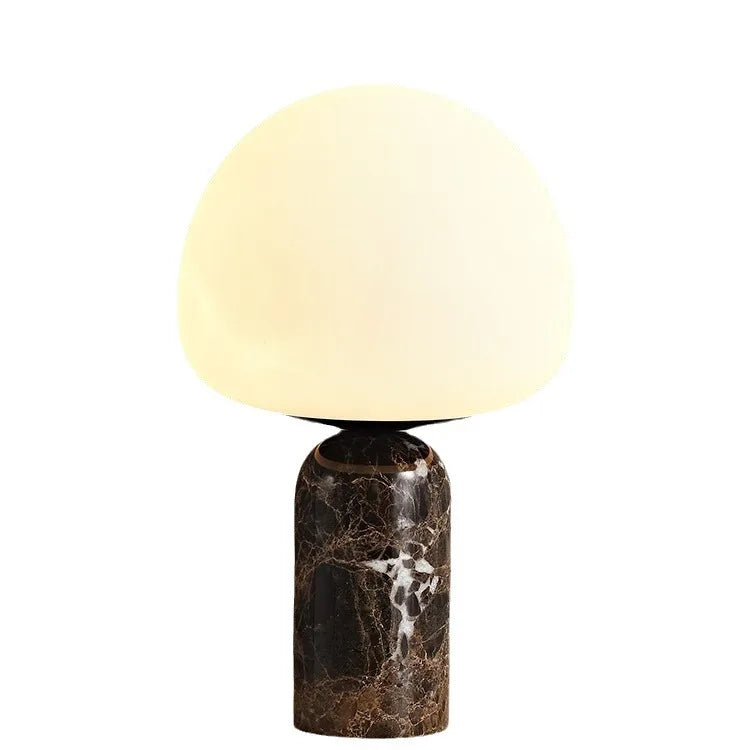 Nodic Desk Lamp With Matt White Glass Ball For Home Decoration Bedroom Bedside Black Marble Table Lamp E27 LED Bulb US Plug