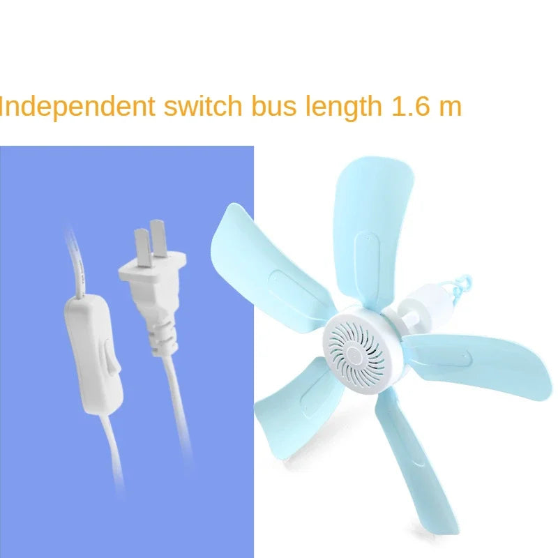 Ceiling Fan Quiet Electric with Remote Control Large Wind Switch Breeze Ideal for Dormitory Students Bed Mosquito Net Household