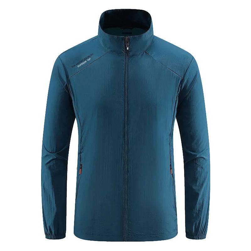 Summer Outdoor Ice Silk Fishing Coats Men's Breathable Waterproof Jacket UV Protection Outdoor Quick Dry Thin Sport Clothing