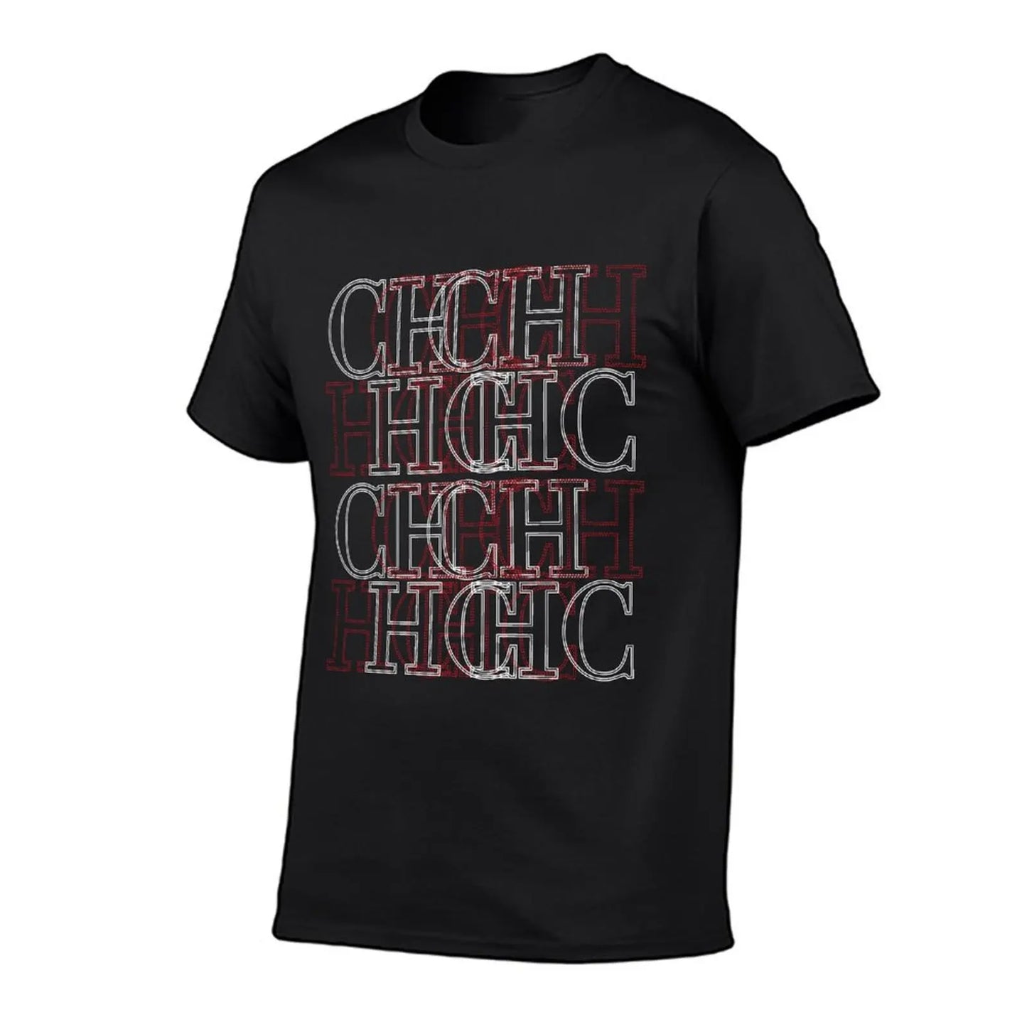 CHCH Summer Men's Letter pattern T-shirt Fashion Simple Casual Shirt Men Sports T-shirt Outdoor Running Short Sleeve Men Top
