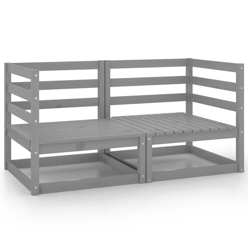 Solid Pine Wood Grey Garden Sofa, Good Quality Outdoor Products for patio, Pool, Terrace, Garden, Modern Sofa