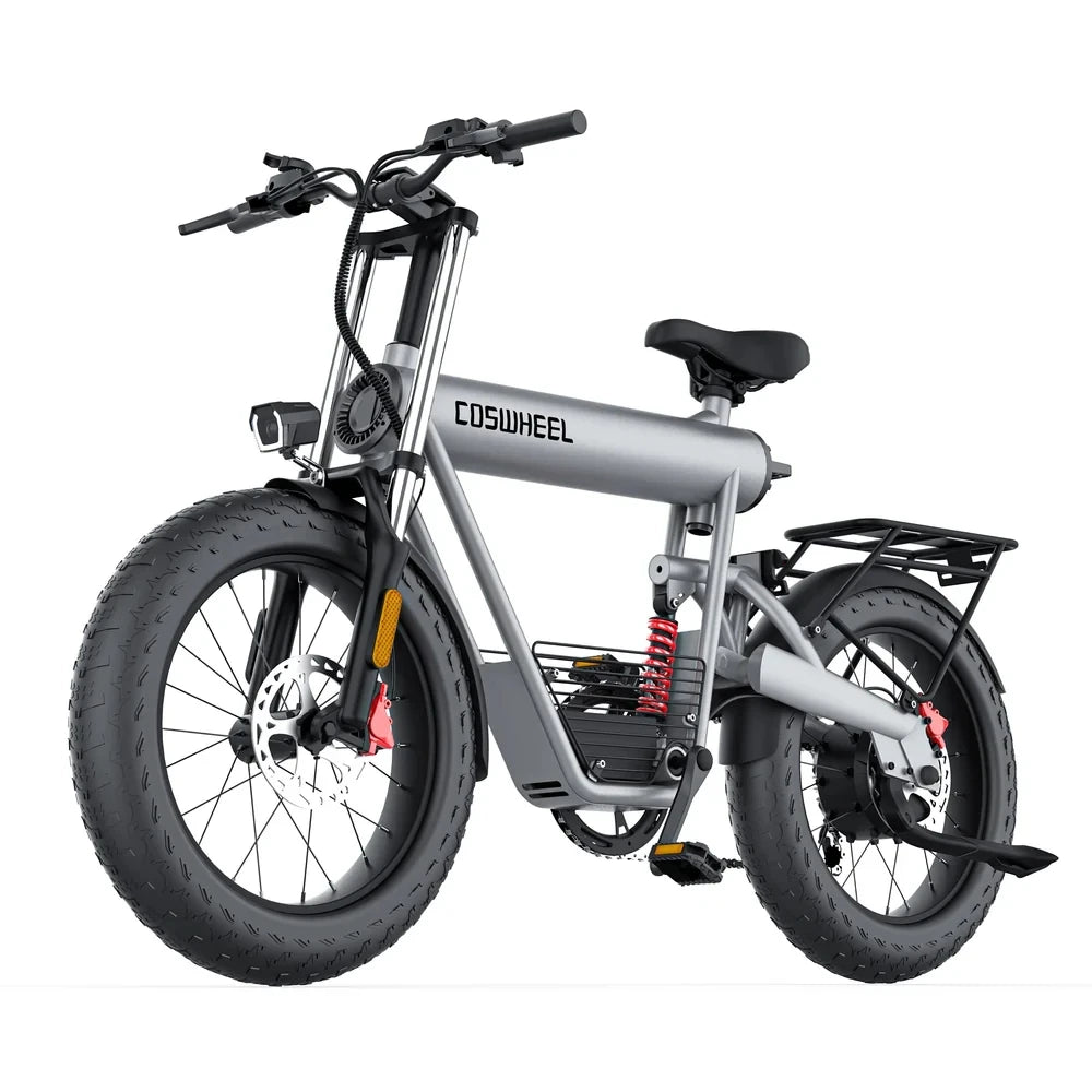 COSWHEEL Electric Bike Adults Off road electric Motorcycle bike 1000W Fat Tire Electric Bicycle,48V 20Ah Removable Battery Ebike