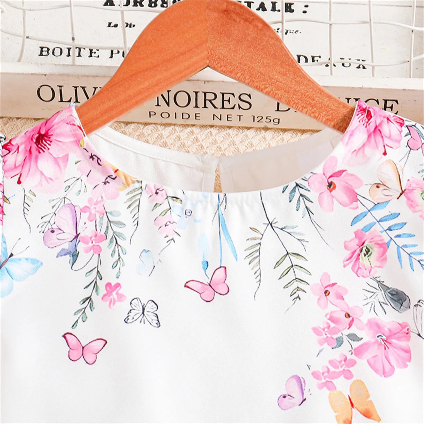 Kids Casual Clothing Sets Outfits for Kids Girls Summer Fashion Children Rose Floral Print White T-shirts Tops Long Pants 7-14Y