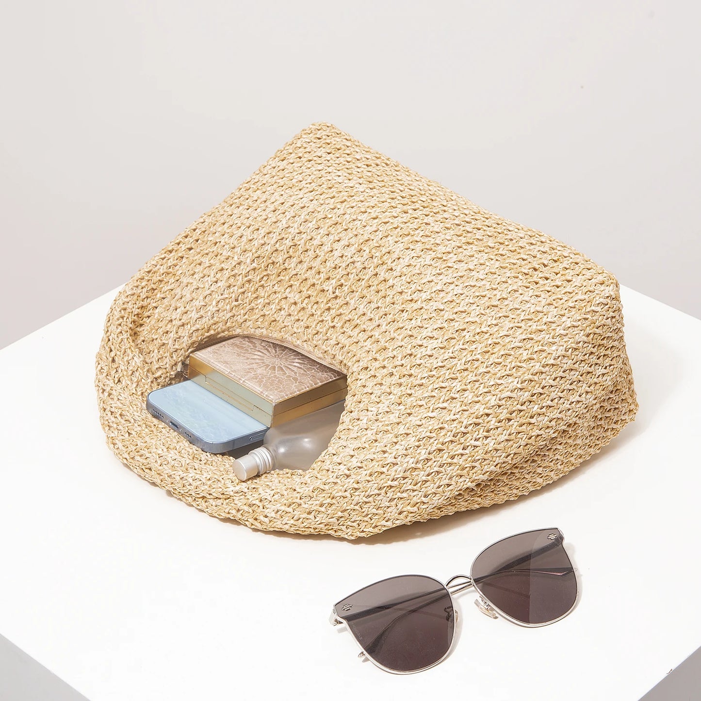 Fashionable Pleated Straw Bag，Boho Beach Bags For Women，Premium Style Tote Bags For Ladies，Holiday Outfits，Travel Must Haves