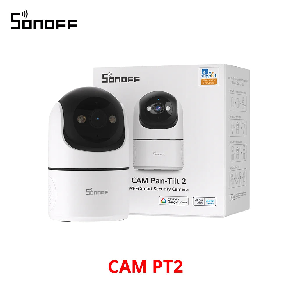 SONOFF CAM PT2 Smart Home Security Camera Smart Night Vision 360° Panoramic View Remote HD Monitoring with Real-Time Interaction
