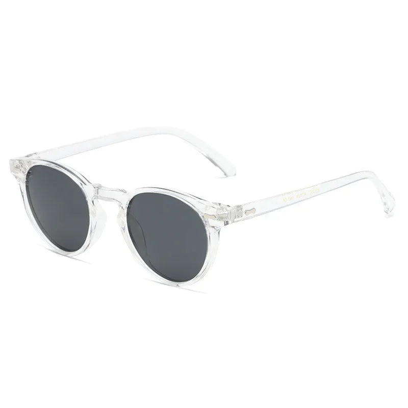 Small Round Sunglasses Women Vintage Brand Designer Brown Sun Glasses Round Frame Rivet Shades Female Ladies UV400 Gafas De Sol