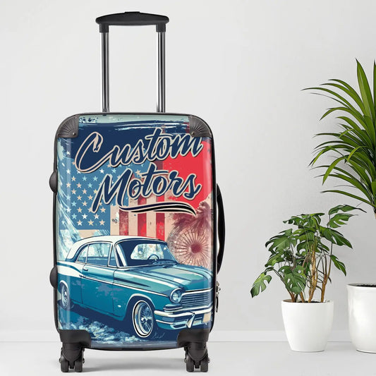 Custom Motors Luggage, 20/24/28 Inch Luggage, Carry-On, Custom Luggage, Luggage Set, Suitcase, Travel, Vacation, Cabin Suitcase,