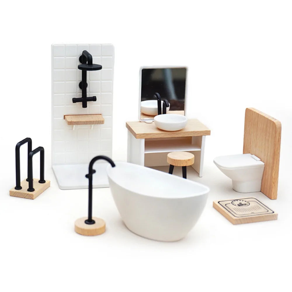 1:12 Dollhouse Simulation Bathroom Toy Dollhouse Simulation Dollhouse Miniature Bathroom Set Miniature Tub