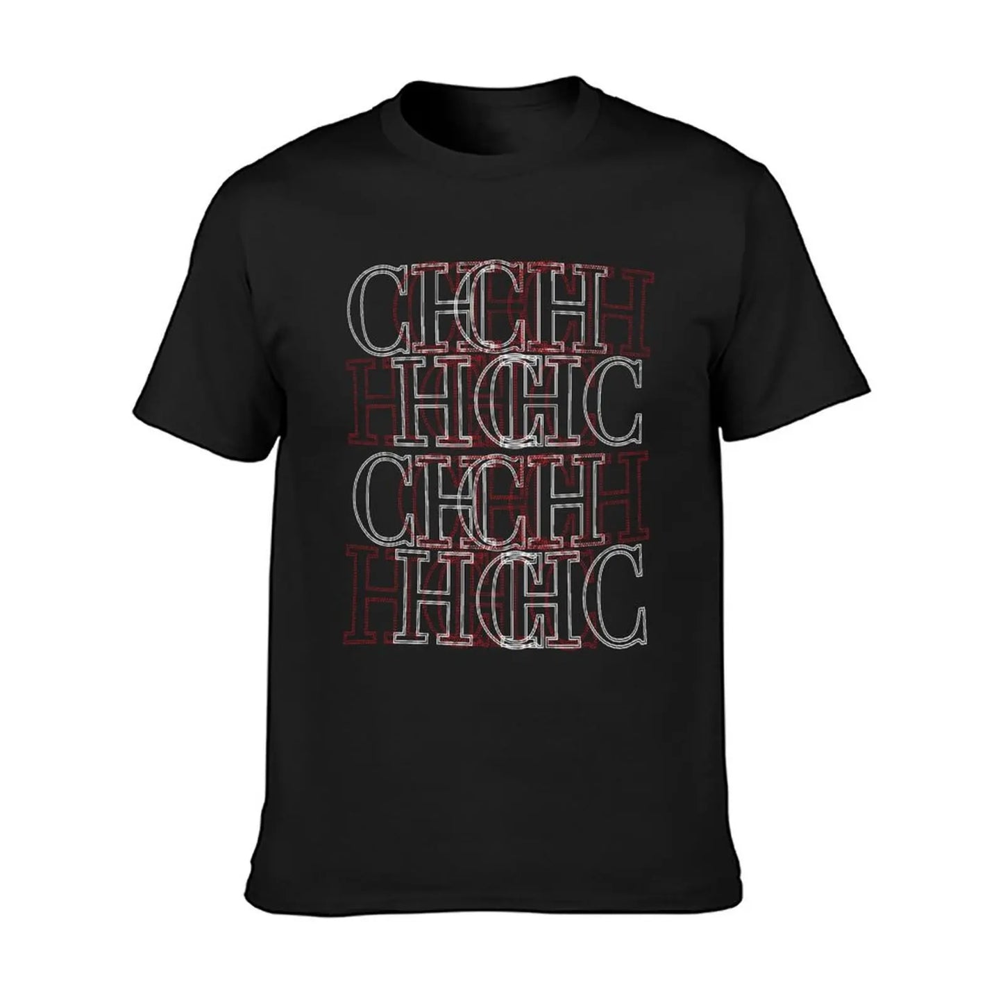 CHCH Summer Men's Letter pattern T-shirt Fashion Simple Casual Shirt Men Sports T-shirt Outdoor Running Short Sleeve Men Top