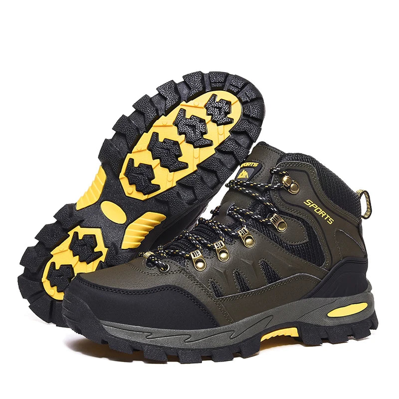 Men's Hiking Shoes Waterproof Wear-resistant Sports Camping Climbing Shoes Outdoor Trekking Tourism Shoe Fishing Hunting Boots