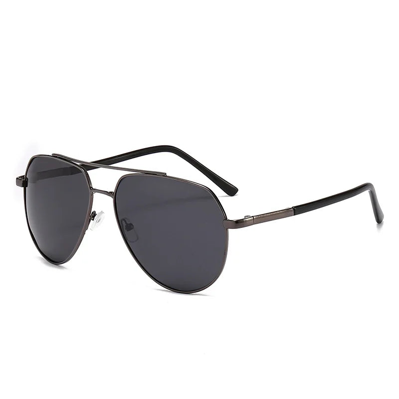Sun-polarized sunglasses new summer men's glasses metal double beam mirror black unisex sunglasses most sold products t18