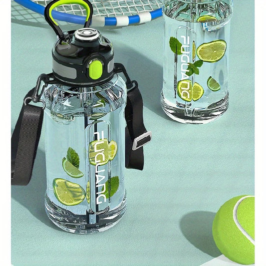 Large-Capacity Water Cup Men's Portable Tritan Plastic Water Bottle Summer High Temperature Resistant Fitness Exercise the Bottl