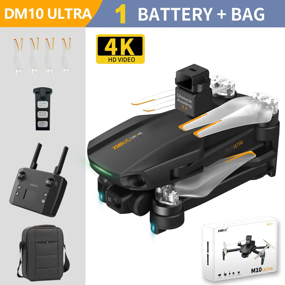 M10 Ultra Drone 4K Professional 6K Camera GPS 3-Axis EIS 5G Wifi Quadcopter 5KM Remote Control Aircraft Helicopter Brushless