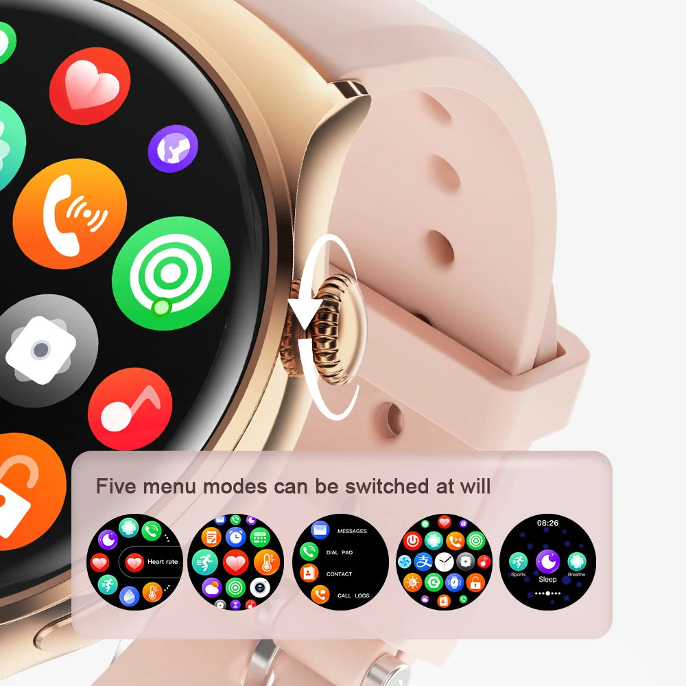 2025New GPS NFC Bluetooth Call Smartwatch Women Watch 4 mini Sports Track Heart Rate Oximetry Monitoring Health Smartwatch Woman