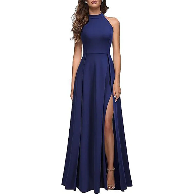 2025 Fashionable Sexy Deep Prom Dresses Women's Long Dresses Sexy Criss-cross Satin Party Prom Dress Formal Dresses for Women