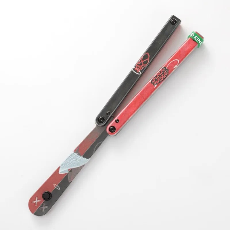 Hunting Accessories Trainer ABS Handle with Bushing Structure Butterfly Knife Training Butterfly Handshake Knife Prop