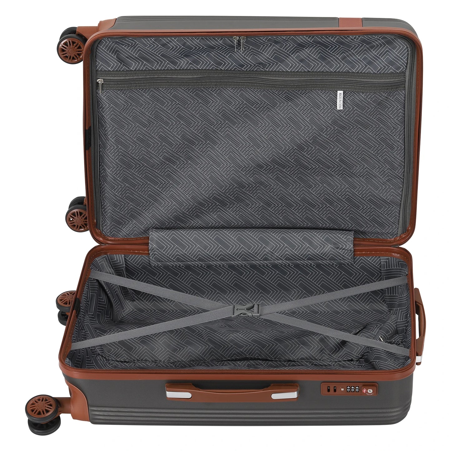 3-Piece ABS Hardshell Luggage Set - Durable Suitcases w/Double Spinner Wheels & TSA Lock, Lightweight  Travel Luggage Carry-On