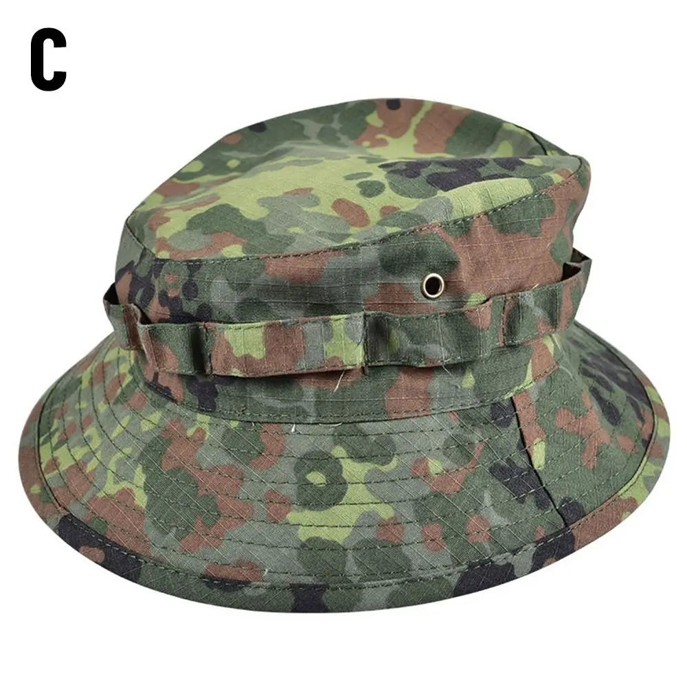2025 New Style Bucket Hat Boonie Hunting Outdoor Wide Brim Sun Men Cap Tactics Fishing Bucket Hat Cowboy Cap