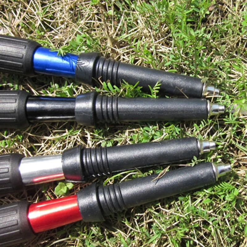 4Pcs Tungsten Carbide Walking Stick Tips Trekking Cane Rod Alpenstock Replacement Accessories Spare Parts for Hiking