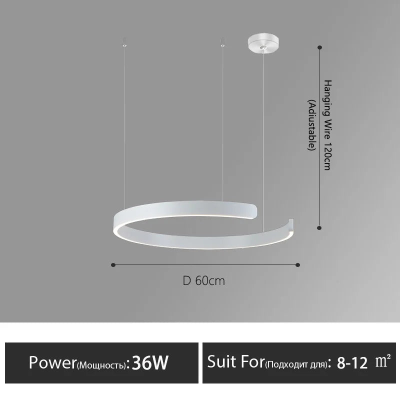 Minimalist restaurant lamp modern minimalist Nordic bar dining room dining table lamp designer C-word restaurant chandelier