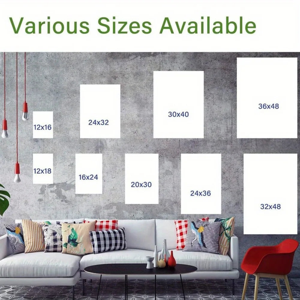 1.5 inch thickness, interior decorative art, home decor, beautiful flower and tree landscape paintings on home wall art prints