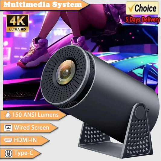 Projector H300 4K Android 11 Dual Wifi6 120ANSI RK3326 Quad Core BT5.0 1280*720P Home Cinema Portable Outdoor Projetor