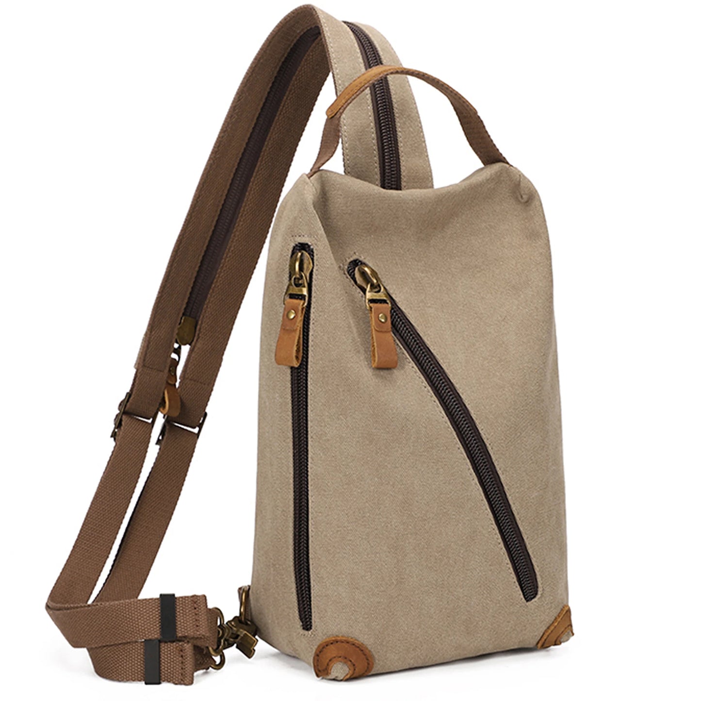 KL928 Canvas Sling Bag - Small Crossbody Backpack Shoulder Casual Daypack Rucksack for Men Women