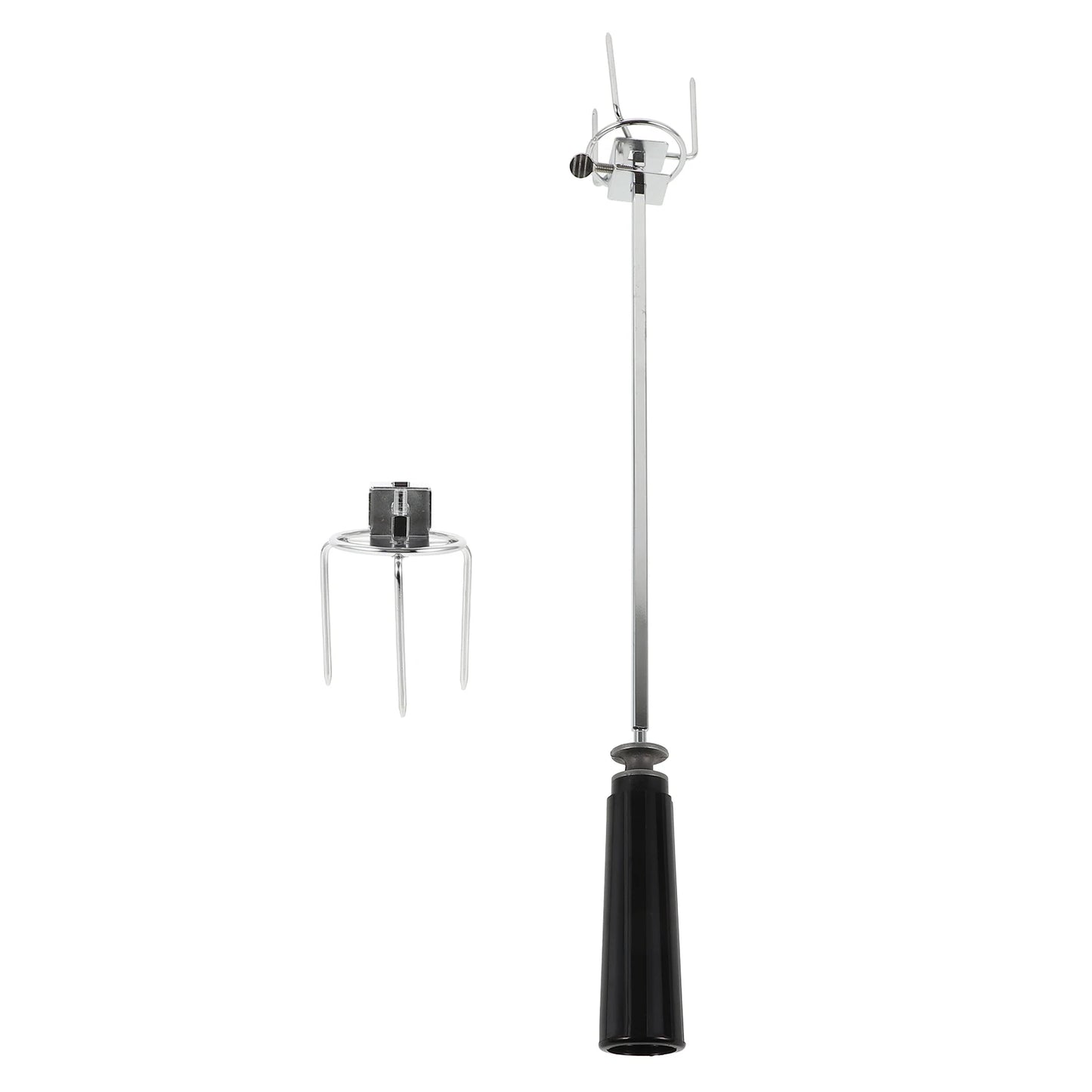 Stainless Steel Rotating Grill Spit Fork for Oven Roast Chicken BBQ Tool Lightweight Portable Meat Fork Kitchen Gadget Outdoor