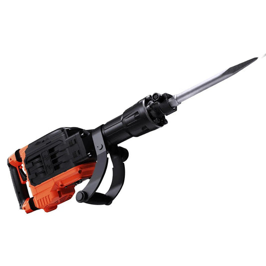 3500W 60J Electric Breaker Jack Hammer with Quick-Chuck System 360° Swivel Handle 1900 BPM Black