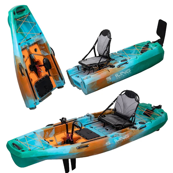 New Designed 10ft 1 Person Modular Fishing Kayak With Pedals Detachable Foldable Kayak Suit for Electric Motor