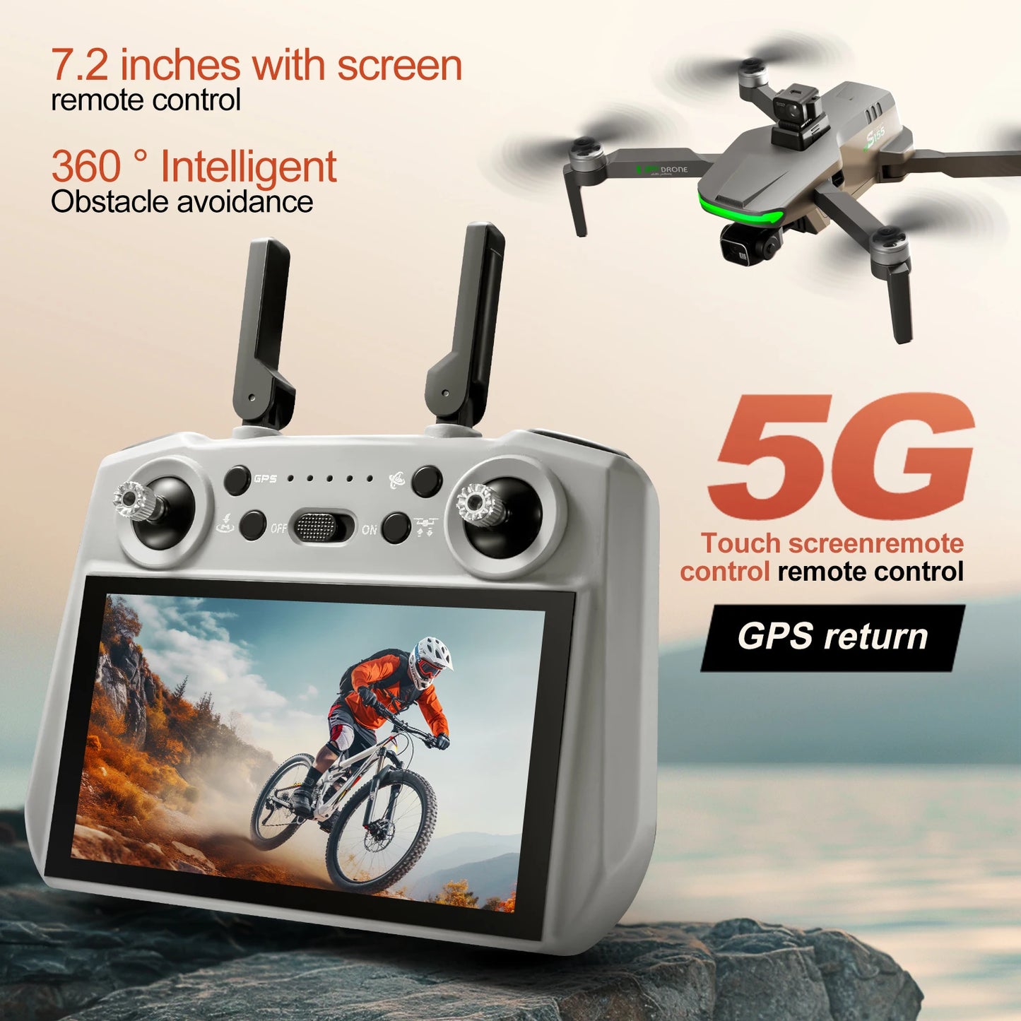 2025 NEW HOT S155 GPS Drone 8K Professional Dual HD Camera 5G FPV 360° Obstacle Avoidance Brushless Motor Rc Quadcopter Dron Toy