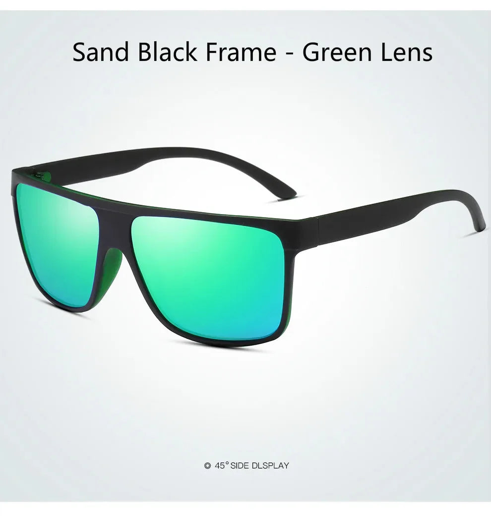 Polarized Sunglasses for Men Women Square Sun Glasses Driving Fishing UV400 With Glasses Case