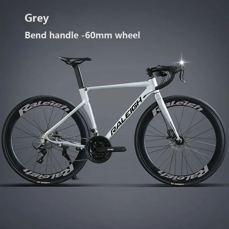 Aluminum Alloy Gravel Bike Road Bicycle.700C Racing Road Bike,40/60mm 16/18/24/27 Speed,Road Cycling Bicycle for Student Adult