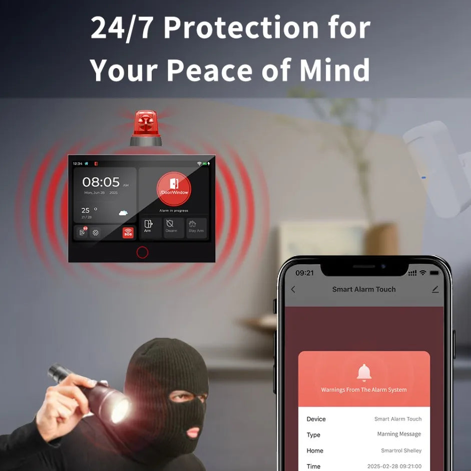 G74 Smart Home Alarma Para Hogar Tuya Alarme Smart Security Protection Casa Inteligente Alexa Home Security System