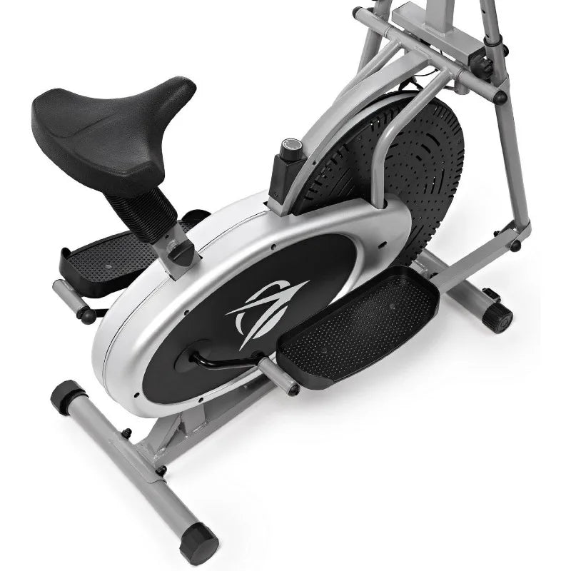 Plasma Fit Elliptical Machine Cross Trainer 2 in 1 Exercise Bike Cardio Fitness Home Gym Equipment