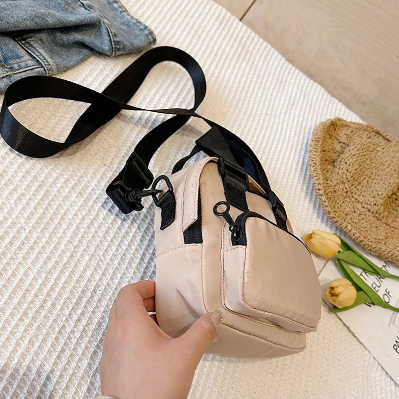 Women Stylish Messenger Bag Large Capacity Casual Handbag Adjustable Strap Trendy Satchel Bag Multi-pockets Travel Sling Bag