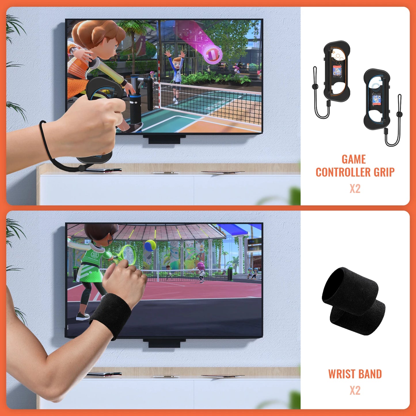 Sports Game Accessories For Switch 2 12 In 1 Tennis Racket Golf Club Leg Strap Sword Set for Switch Sports Games Sports Party