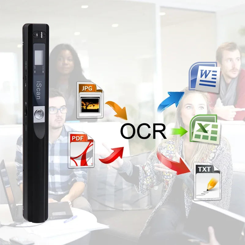 iScan Mini Portable Scanner 900DPI LCD Display JPG/PDF Format Document Image Iscan Handheld Scanner A4 Book Scanner