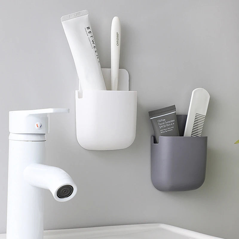 Wall Mounted Storage Box Household Living Room Remote Control Mobile Phone Plug Holder Bedside Storage Holder Organizer